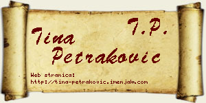 Tina Petraković vizit kartica